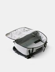 White pack with open lid on a white background